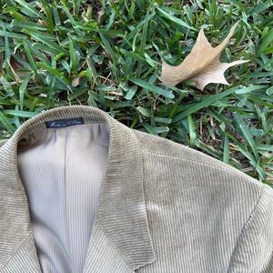 Men's Beige Corduroy Blazer